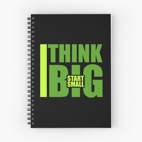 Item preview, Think Big Start Small Motivational Mindset Growth Quote designed and sold by shirt-o-mat.