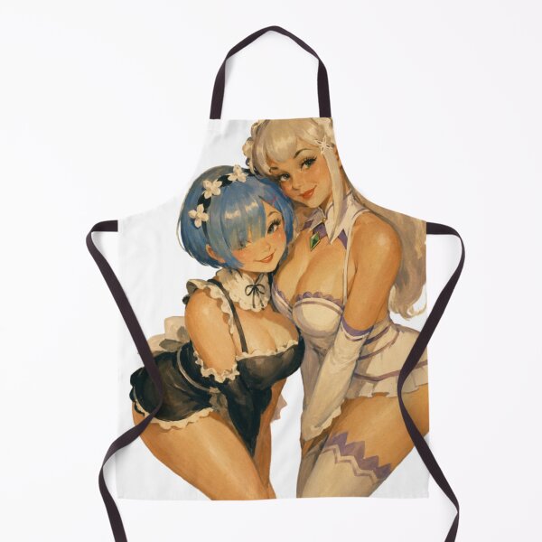 Item preview, Twin Maid Pinup – Re:Zero Inspired Vintage Anime Art designed and sold by Cosplayvintage.