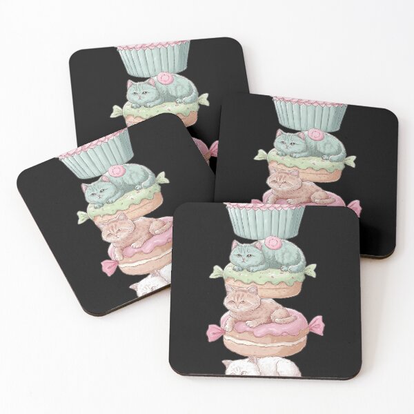 Item preview, Cute Kittens Sleeping on Sweet Donuts designed and sold by Moody Vibes Studio.