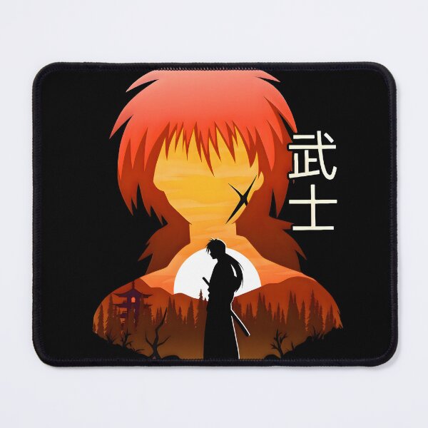 Item preview, The Samurai Soul Landscape - Himura Kenshin Double Exposure Kanji Art designed and sold by Teenkai.