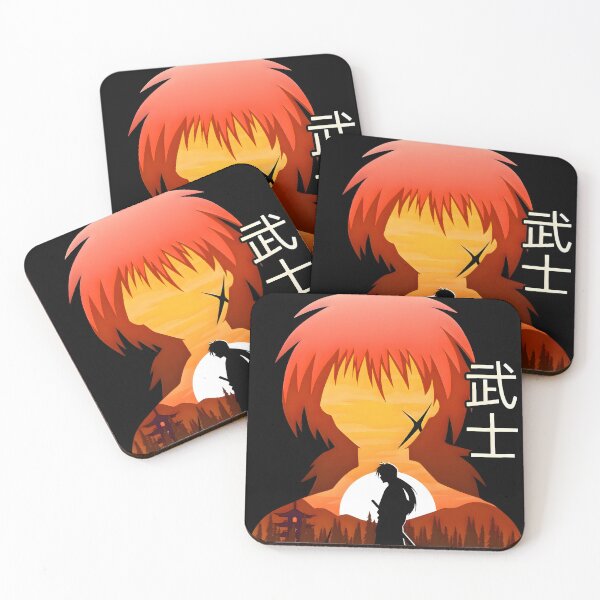 Aperçu de l'œuvre Le paysage de l'âme du samouraï - Himura Kenshin Double exposition Kanji Art créée et vendue par Teenkai.
