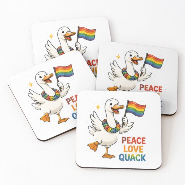 Item preview, Peace Love Quack Pride Duck designed and sold by Pixanova.