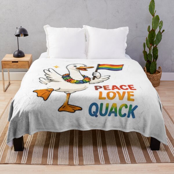 Item preview, Peace Love Quack Pride Duck designed and sold by Pixanova.