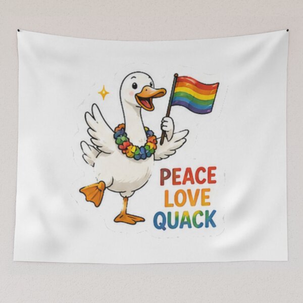Item preview, Peace Love Quack Pride Duck designed and sold by Pixanova.