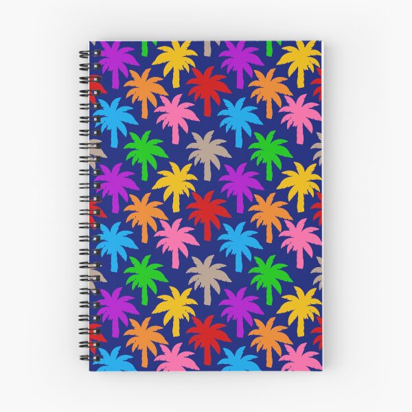 Item preview, Colorful Rainbow Palm Trees Design - Blue  designed and sold by PatternTitan.
