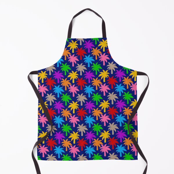Item preview, Colorful Rainbow Palm Trees Design - Blue  designed and sold by PatternTitan.