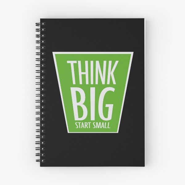 Item preview, Think Big Start Small Motivational Mindset Growth Quote designed and sold by shirt-o-mat.