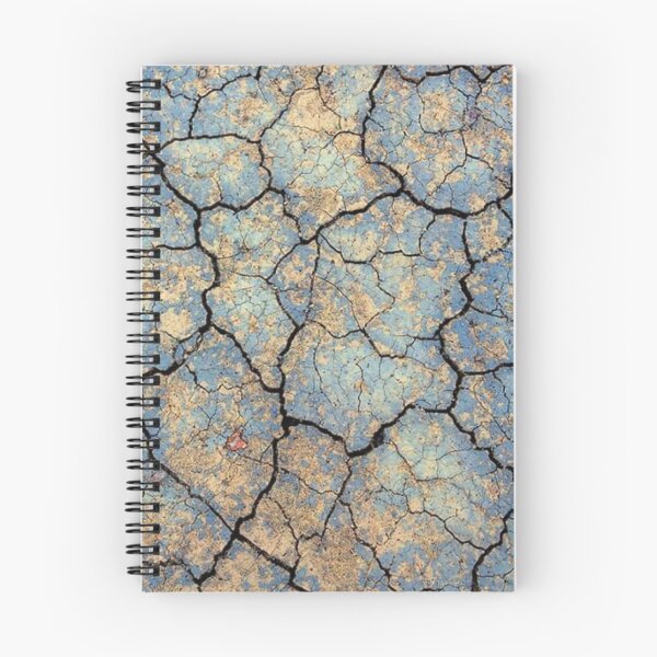 Item preview, Abstract Cracked Earth Texture Blue Turquoise and Gold Ochre Grunge designed and sold by LYAN-STORE.