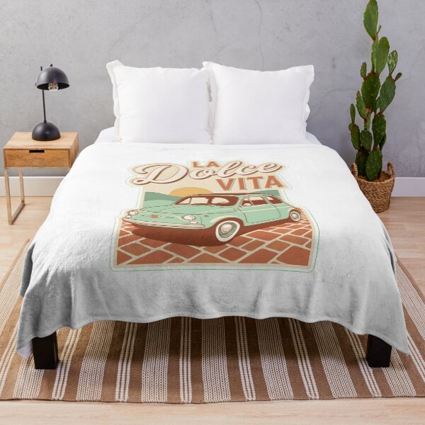 Item preview, Retro Fiat 500 La Dolce Vita Italian Classic Car Graphic designed and sold by EKHOAISTORE.