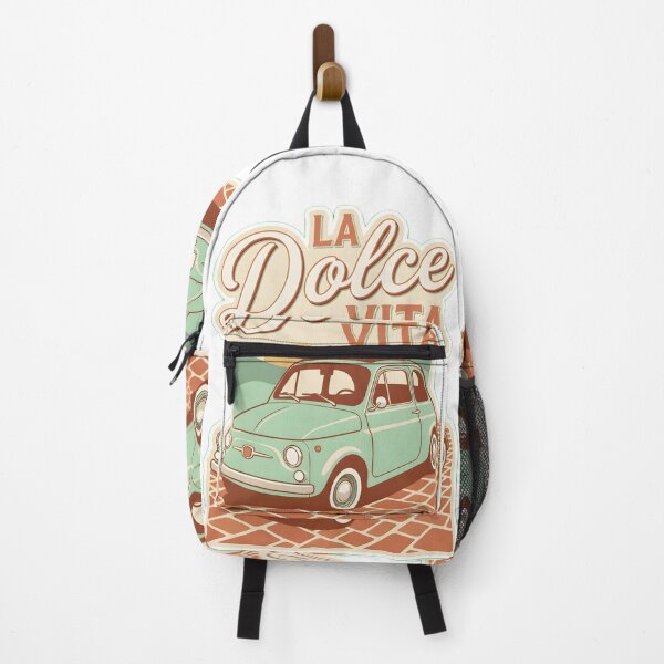 Item preview, Retro Fiat 500 La Dolce Vita Italian Classic Car Graphic designed and sold by EKHOAISTORE.