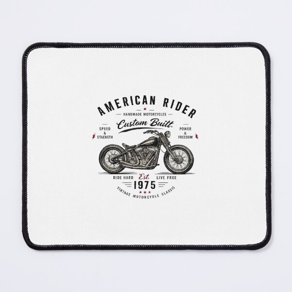 Item preview, American Rider Custom Built Motorcycle | Vintage Chopper Bike Graphic | Retro Biker Lifestyle Design designed and sold by StyloStudio.