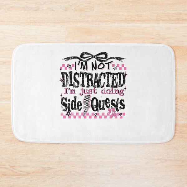 Item preview, I'm Not Distracted I'm Just Doing Side Quests Funny Gamer Bow Checkered Print designed and sold by PixlCrypt.