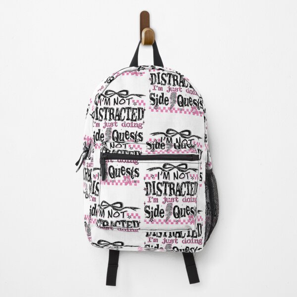 Item preview, I'm Not Distracted I'm Just Doing Side Quests Funny Gamer Bow Checkered Print designed and sold by PixlCrypt.
