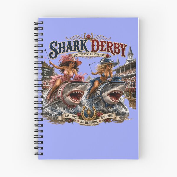 Item preview, Shark Derby May the Fins Be With You Funny Shark Racing designed and sold by Willyboy16.