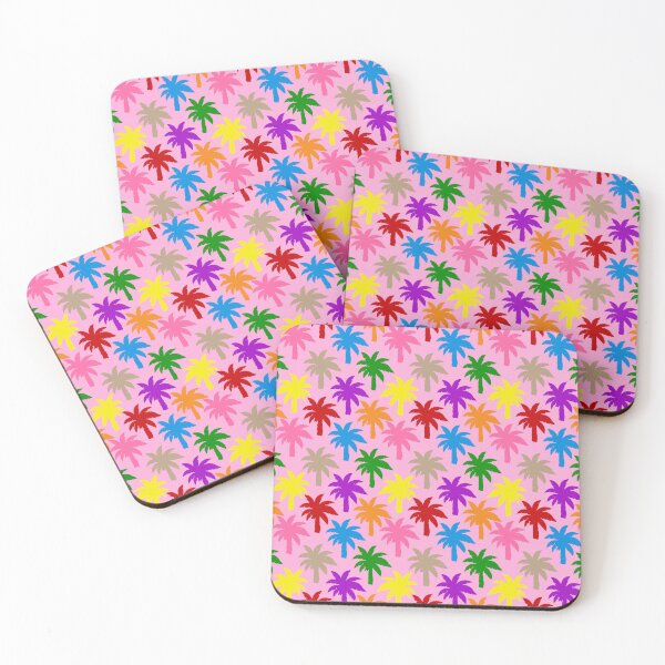 Item preview, Colorful Rainbow Palm Trees Design - Pink  designed and sold by PatternTitan.