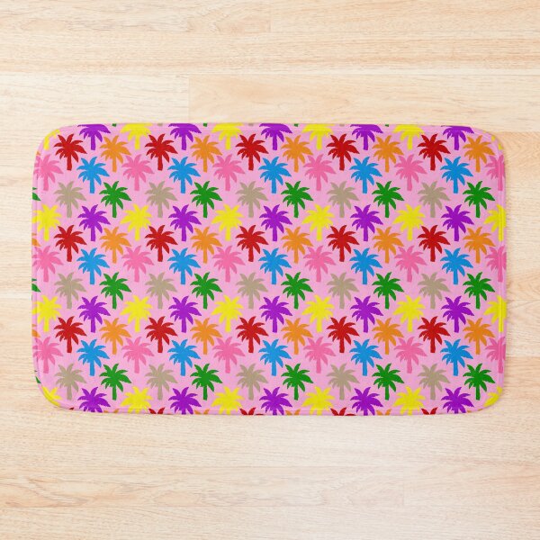 Item preview, Colorful Rainbow Palm Trees Design - Pink  designed and sold by PatternTitan.