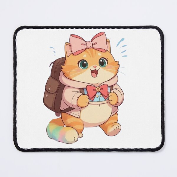 Item preview, Cute Orange Kitten Going To School designed and sold by Moody Vibes Studio.
