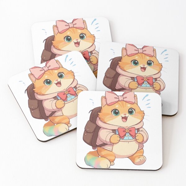 Item preview, Cute Orange Kitten Going To School designed and sold by Moody Vibes Studio.