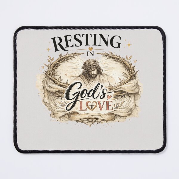 Item preview, RESTING IN GOD'S LOVE | Christian Faith T-Shirt | Jesus Peace & Grace Design designed and sold by KINGDOM GOLD STUDIO.