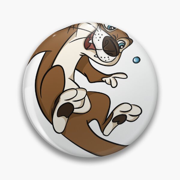 Item preview, Playful Swimming Otter Cute Cartoon Sea Otter Underwater designed and sold by LYAN-STORE.