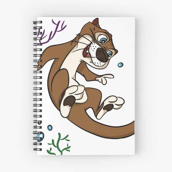 Item preview, Playful Swimming Otter Cute Cartoon Sea Otter Underwater designed and sold by LYAN-STORE.