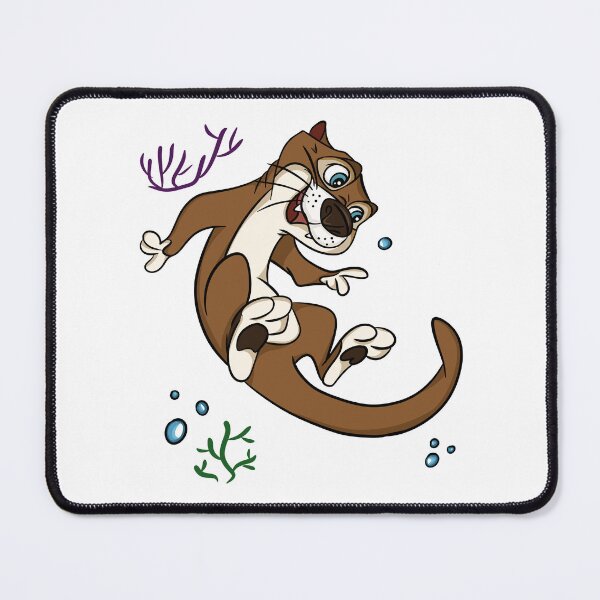 Item preview, Playful Swimming Otter Cute Cartoon Sea Otter Underwater designed and sold by LYAN-STORE.