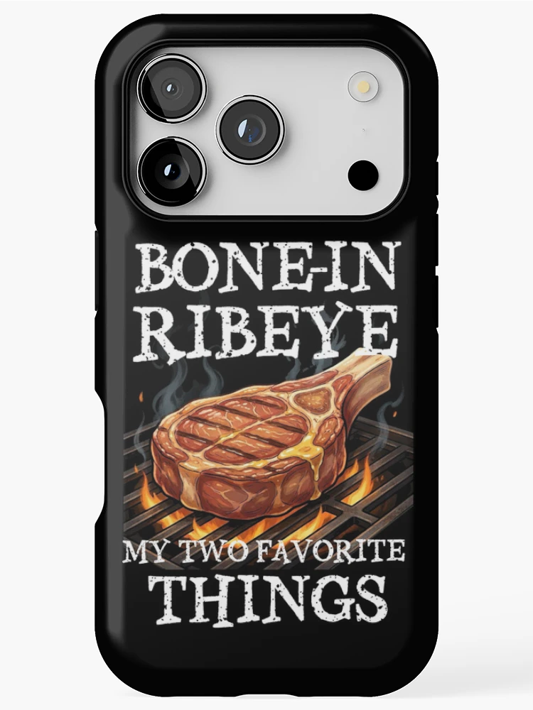 Thumbnail 1 of 4, iPhone Case, Bone In Ribeye My Two Favorite Things designed and sold by TheEndDesign.