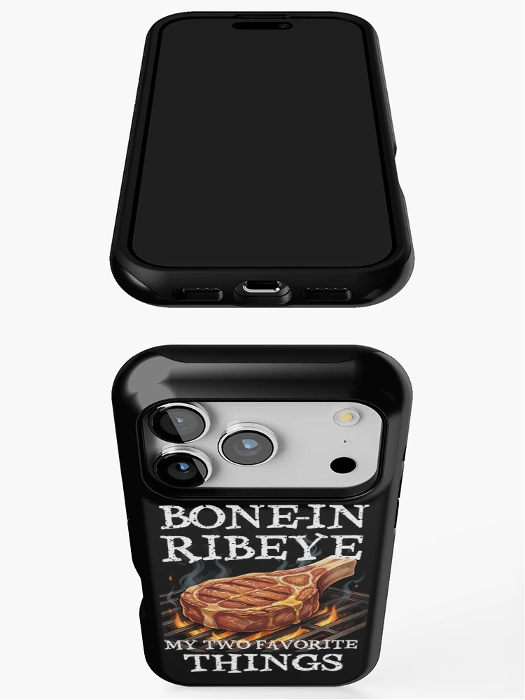 Thumbnail 3 of 4, iPhone Case, Bone In Ribeye My Two Favorite Things designed and sold by TheEndDesign.