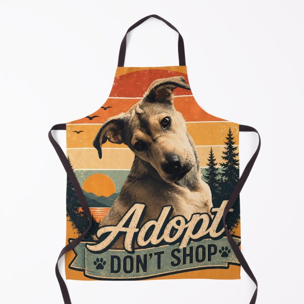 Item preview, Adopt Don't Shop Vintage Rescue Dog Sunset Design designed and sold by LinaDesign Store.