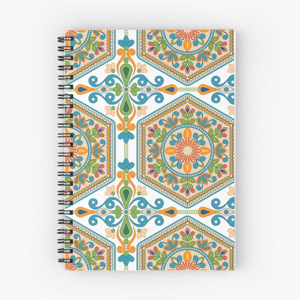 Item preview, Mediterranean Folk Art Seamless Pattern | Colorful Portuguese Azulejo Floral Tile Design designed and sold by C.Kav.Art.