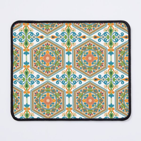 Item preview, Mediterranean Folk Art Seamless Pattern | Colorful Portuguese Azulejo Floral Tile Design designed and sold by C.Kav.Art.