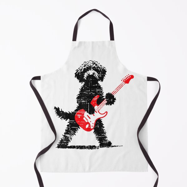 Item preview, Vintage Goldendoodle Rock Playing Guitar Funny Dog Music designed and sold by DuduMissing.