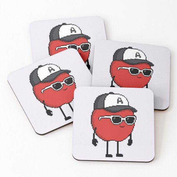 Item preview, Apple Pixel with a Cap (BK/WH) designed and sold by White Rim Mates.