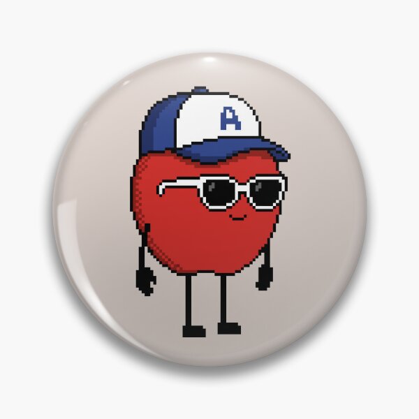 Item preview, Apple Pixel with a Cap (BL/WH) designed and sold by White Rim Mates.