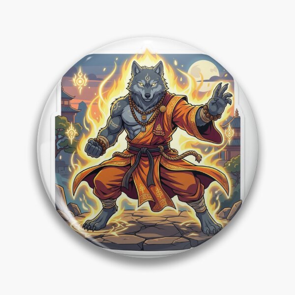 Item preview, Wolf Buddha Monk Martial Arts Sticker designed and sold by uegi.