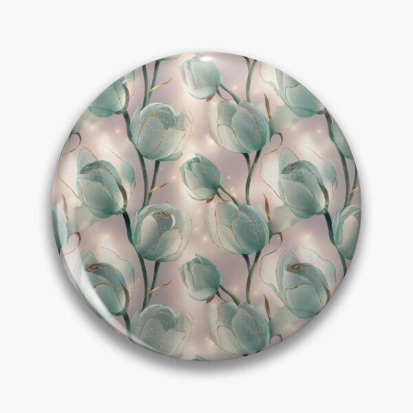 Item preview, Serene green lotus flowers elegantly intertwined in a delicate pastel setting of tranquility and beauty designed and sold by MiraCleAI.