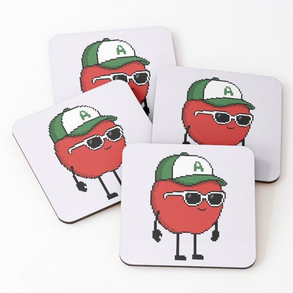 Item preview, Apple Pixel with a Cap (GN/WH) designed and sold by White Rim Mates.