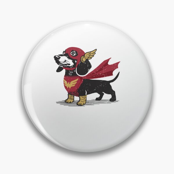 Item preview, Funny Superhero Dachshund Dog With Cape Vintage Graphic designed and sold by PixlCrypt.