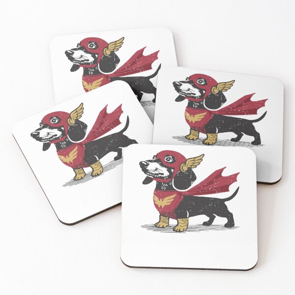 Item preview, Funny Superhero Dachshund Dog With Cape Vintage Graphic designed and sold by PixlCrypt.