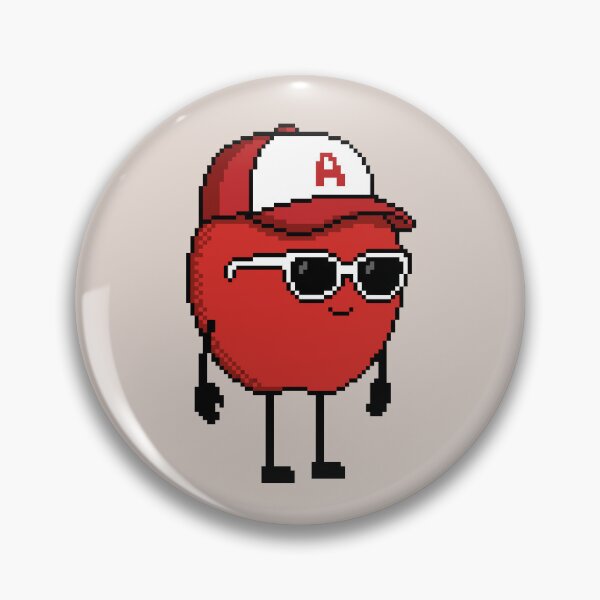 Item preview, Apple Pixel with a Cap (RD/WH) designed and sold by White Rim Mates.