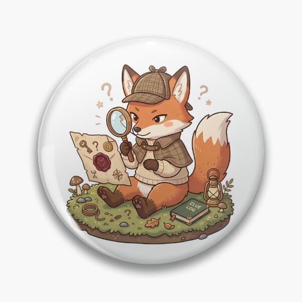 Item preview, Cute Detective Fox Cartoon designed and sold by MzulhilmiZam.