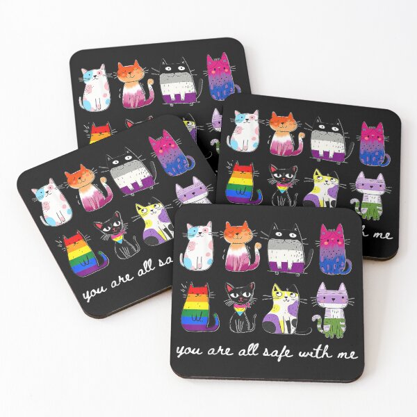 Item preview, You are All Safe with Me Cute Cat Pride Month LGBT Support  designed and sold by DuduMissing.