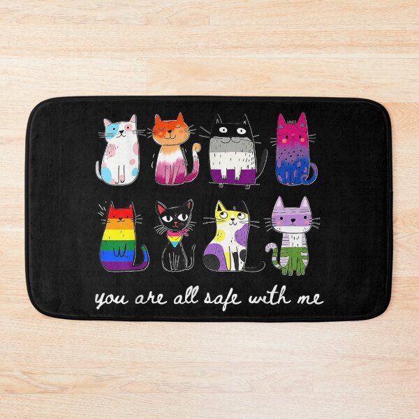 Item preview, You are All Safe with Me Cute Cat Pride Month LGBT Support  designed and sold by DuduMissing.