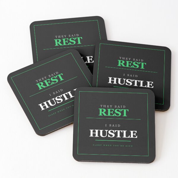 Item preview, Rest vs Hustle Motivational Typography designed and sold by InkRise Studio.