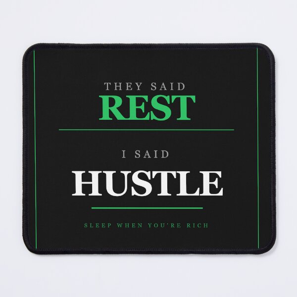 Item preview, Rest vs Hustle Motivational Typography designed and sold by InkRise Studio.