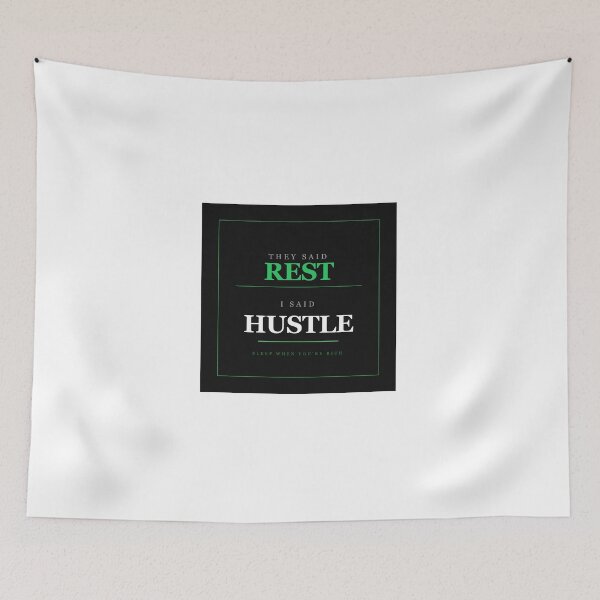 Item preview, Rest vs Hustle Motivational Typography designed and sold by InkRise Studio.
