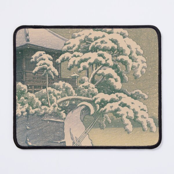 Item preview, Snow at Katata Ukimido Temple - Kawase Hasui Shin-hanga designed and sold by vekotpu.