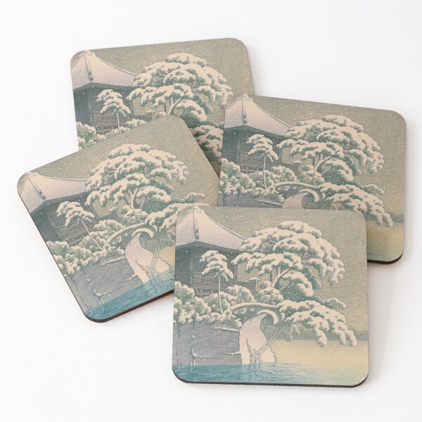 Item preview, Snow at Katata Ukimido Temple - Kawase Hasui Shin-hanga designed and sold by vekotpu.