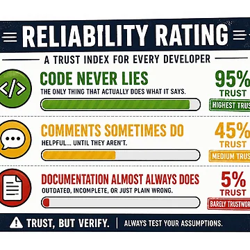 Artwork thumbnail, Reliability Rating – Developer Trust Index Sticker by InkPixell