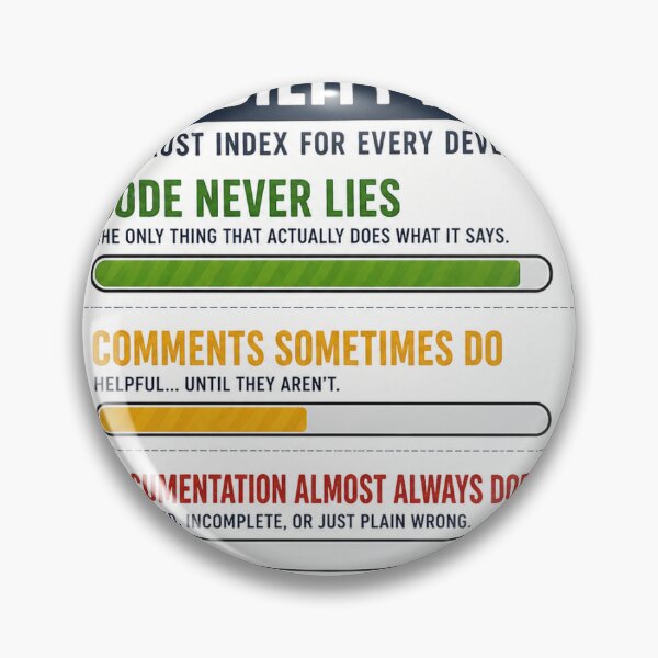Item preview, Reliability Rating – Developer Trust Index Sticker designed and sold by InkPixell.